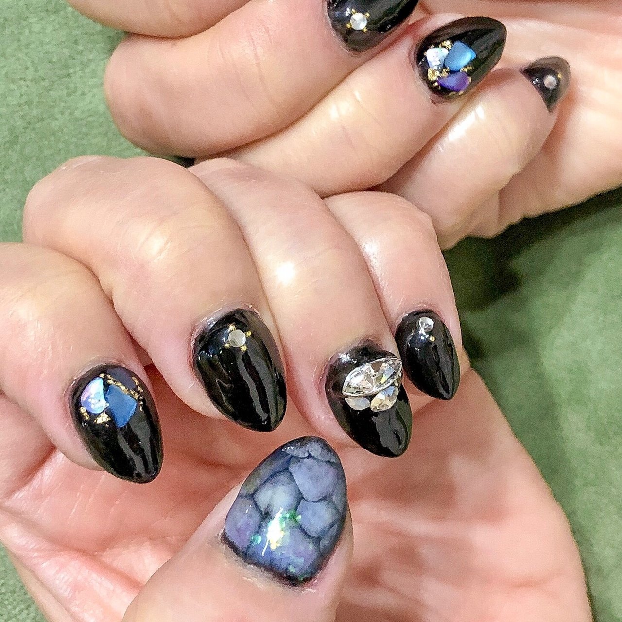 冬 オールシーズン ライブ ハンド ホログラム Gerube C Oのネイルデザイン No ネイルブック