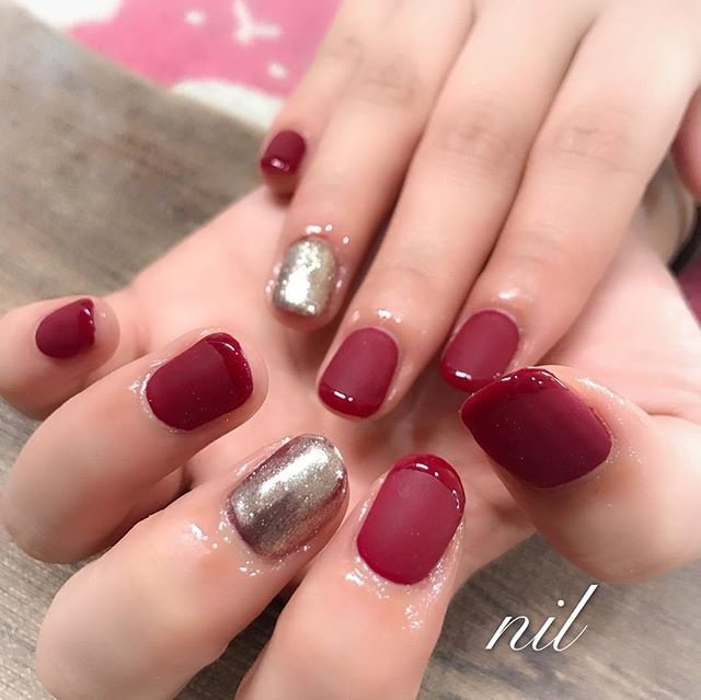 秋 冬 お正月 クリスマス フレンチ Nil312のネイルデザイン No 318 ネイルブック