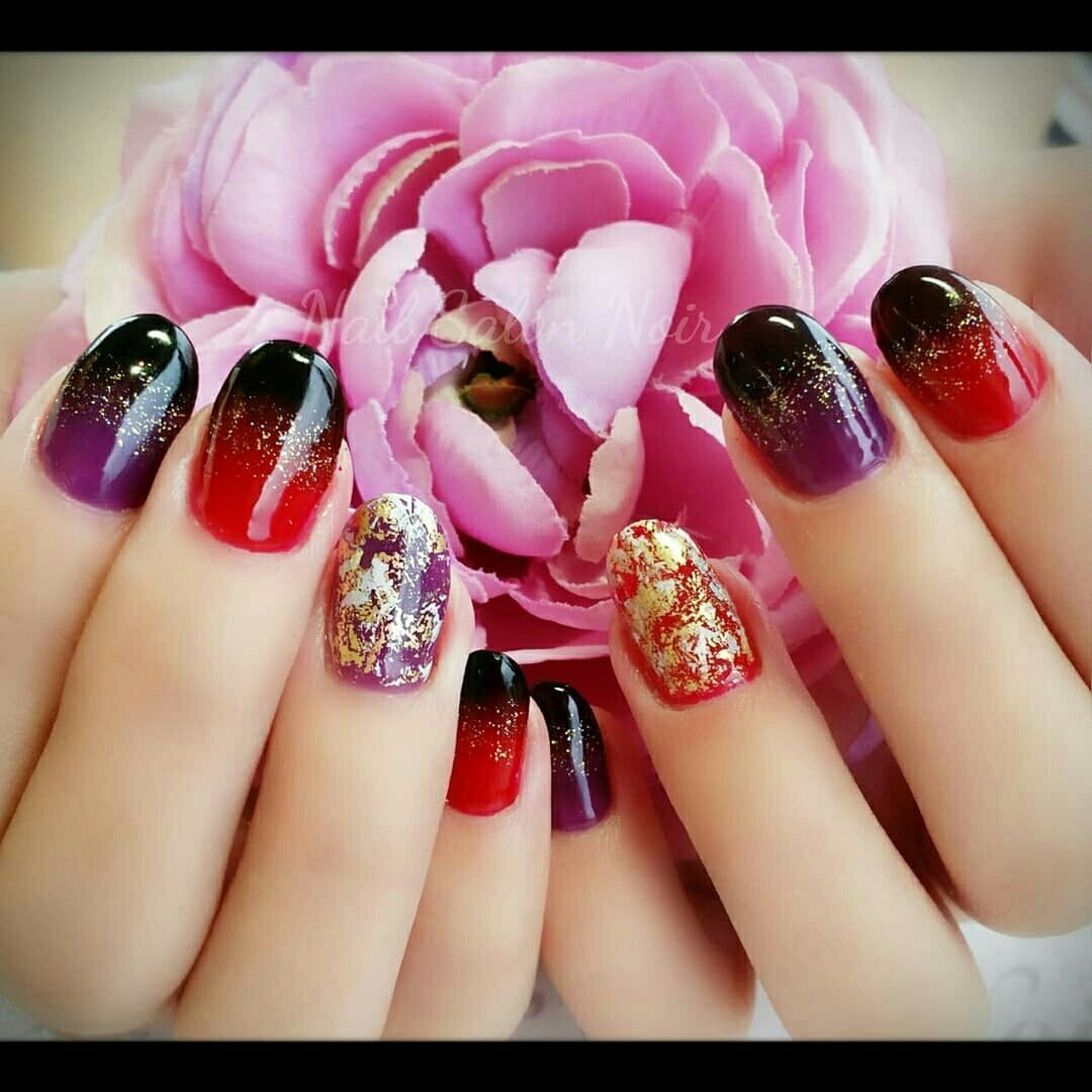 お正月 成人式 ハンド グラデーション ラメ Nail Noirのネイルデザイン No ネイルブック
