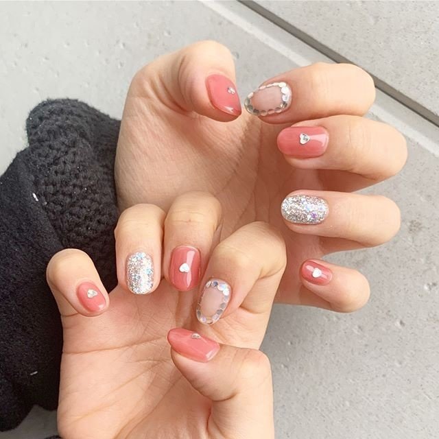 オールシーズン バレンタイン オフィス デート ハンド 国分寺 Private Nail Salon La Fleurのネイル デザイン No ネイルブック