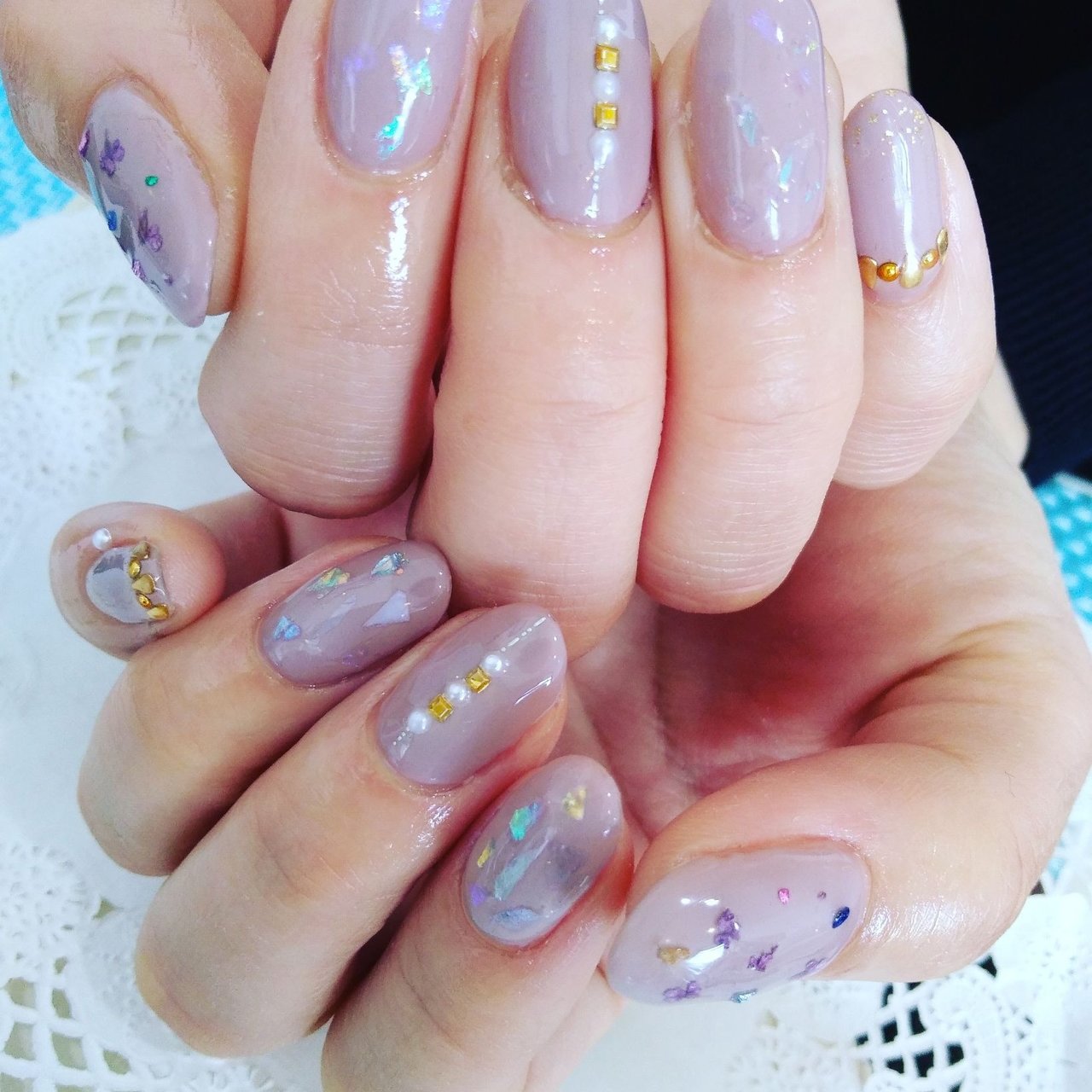 ハンド シンプル ホログラム ワンカラー フラワー Curlstyle Nail Eyelashのネイルデザイン No 3893298 ネイル ブック