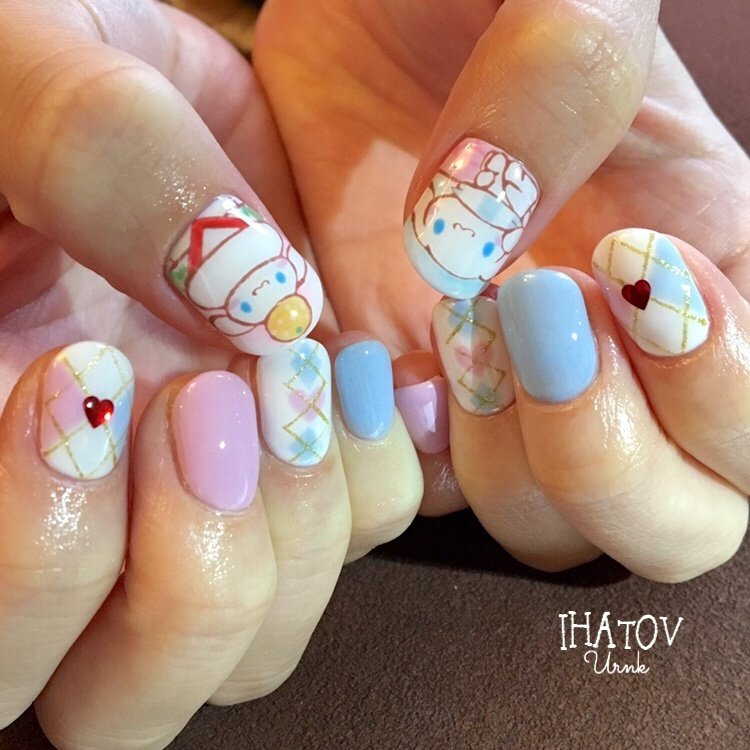 冬 お正月 女子会 ハンド チェック Ihatov Nailarts のネイルデザイン No ネイルブック