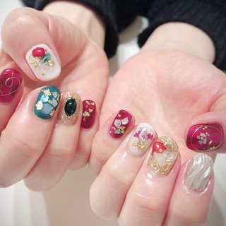 22年 新着順 押し花 ドライフラワー 古淵ネイルサロンのネイルデザイン ネイルブック