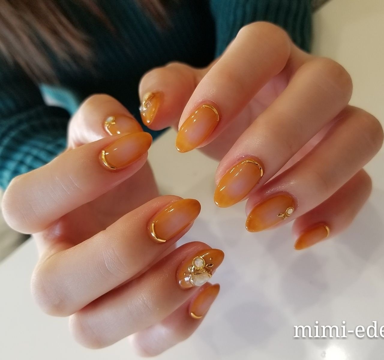 秋 冬 パーティー 女子会 ハンド Nail Mimiedenのネイルデザイン No 363 ネイルブック