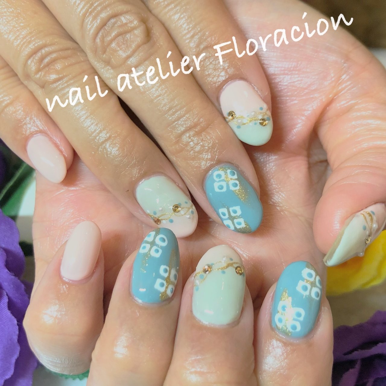 お正月 成人式 卒業式 パーティー ハンド Nail Atelier Floracionのネイルデザイン No ネイルブック