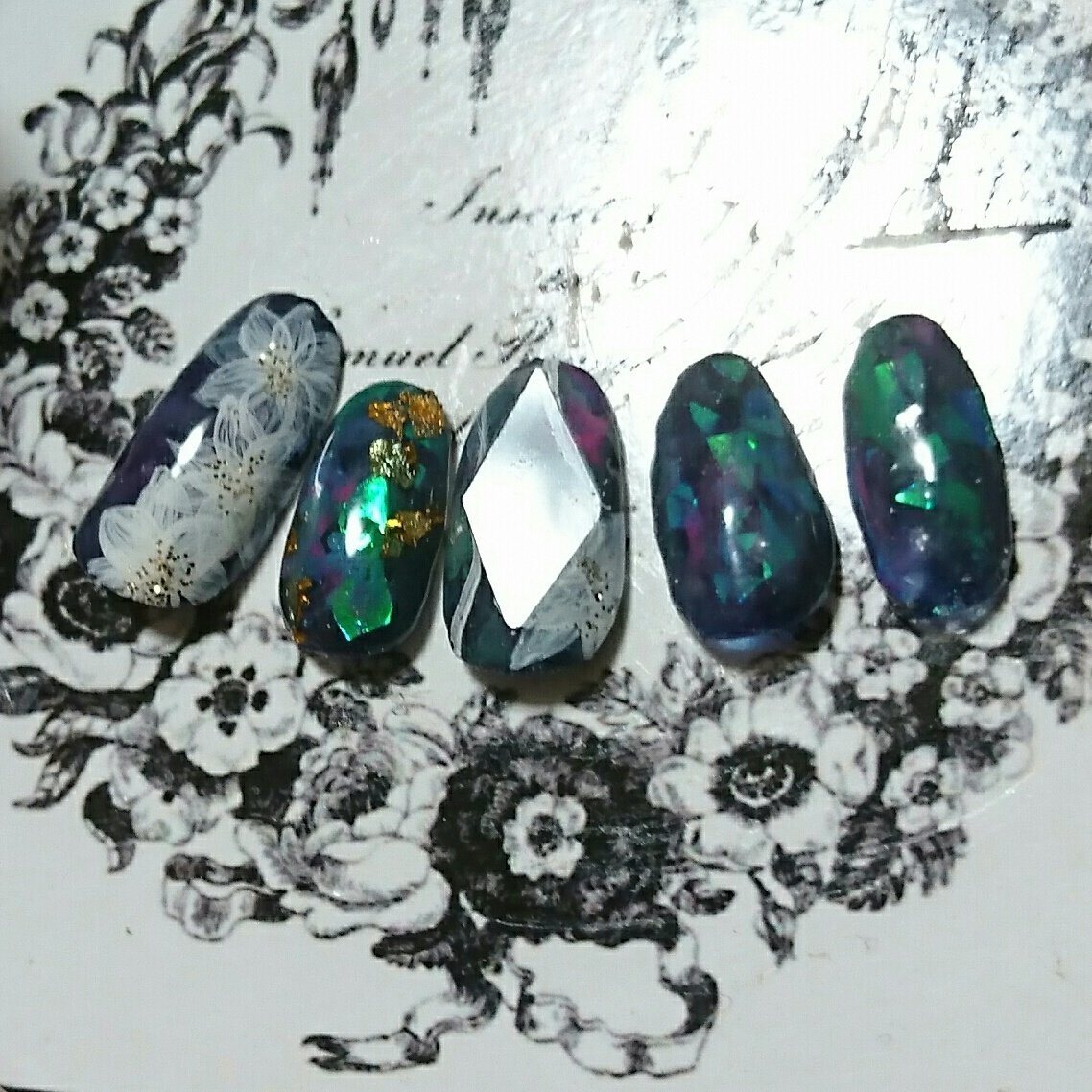 オールシーズン ハンド ホログラム フラワー ピンク Yuranonailのネイルデザイン No ネイルブック