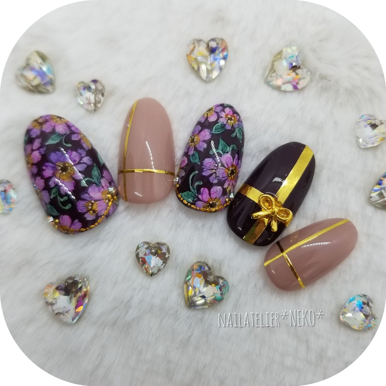 冬 バレンタイン ハンド シンプル フラワー ｎｅｋｏのネイルデザイン No ネイルブック