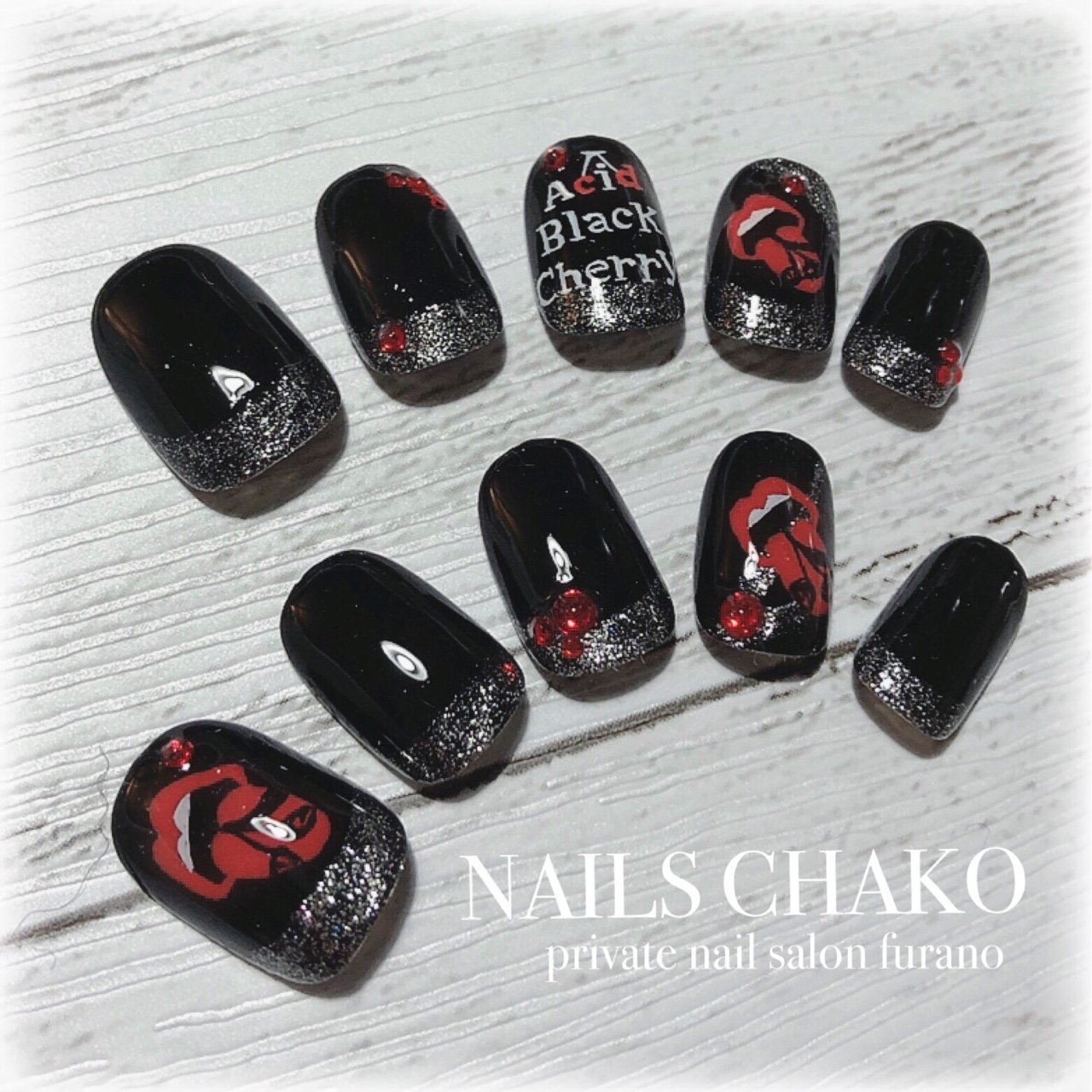 ライブ ハンド ロック ショート レッド Nails Chakoのネイルデザイン No ネイルブック