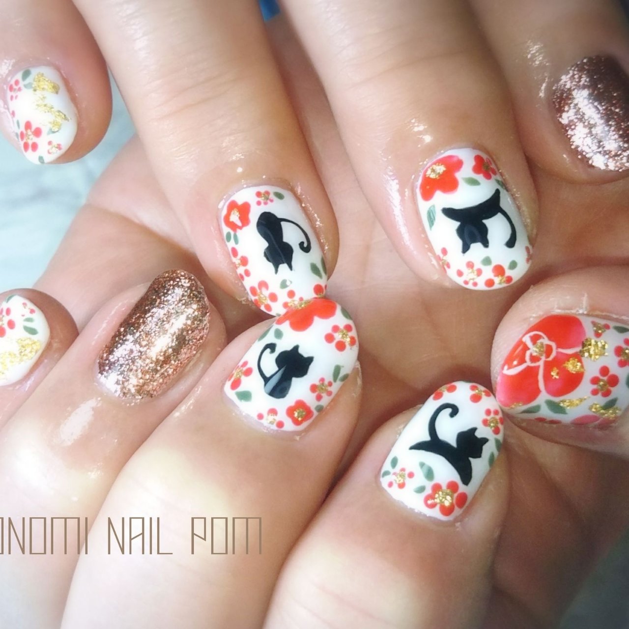 冬 お正月 パーティー 女子会 ハンド Konomi Nail Pomのネイルデザイン No ネイルブック