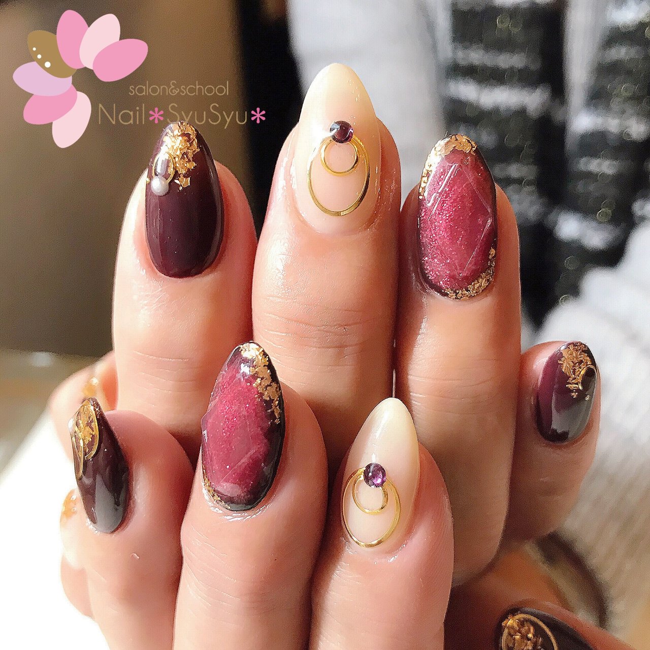 秋 冬 ハンド グラデーション ラメ Nail Syusyu ネイルシュシュのネイルデザイン No ネイルブック