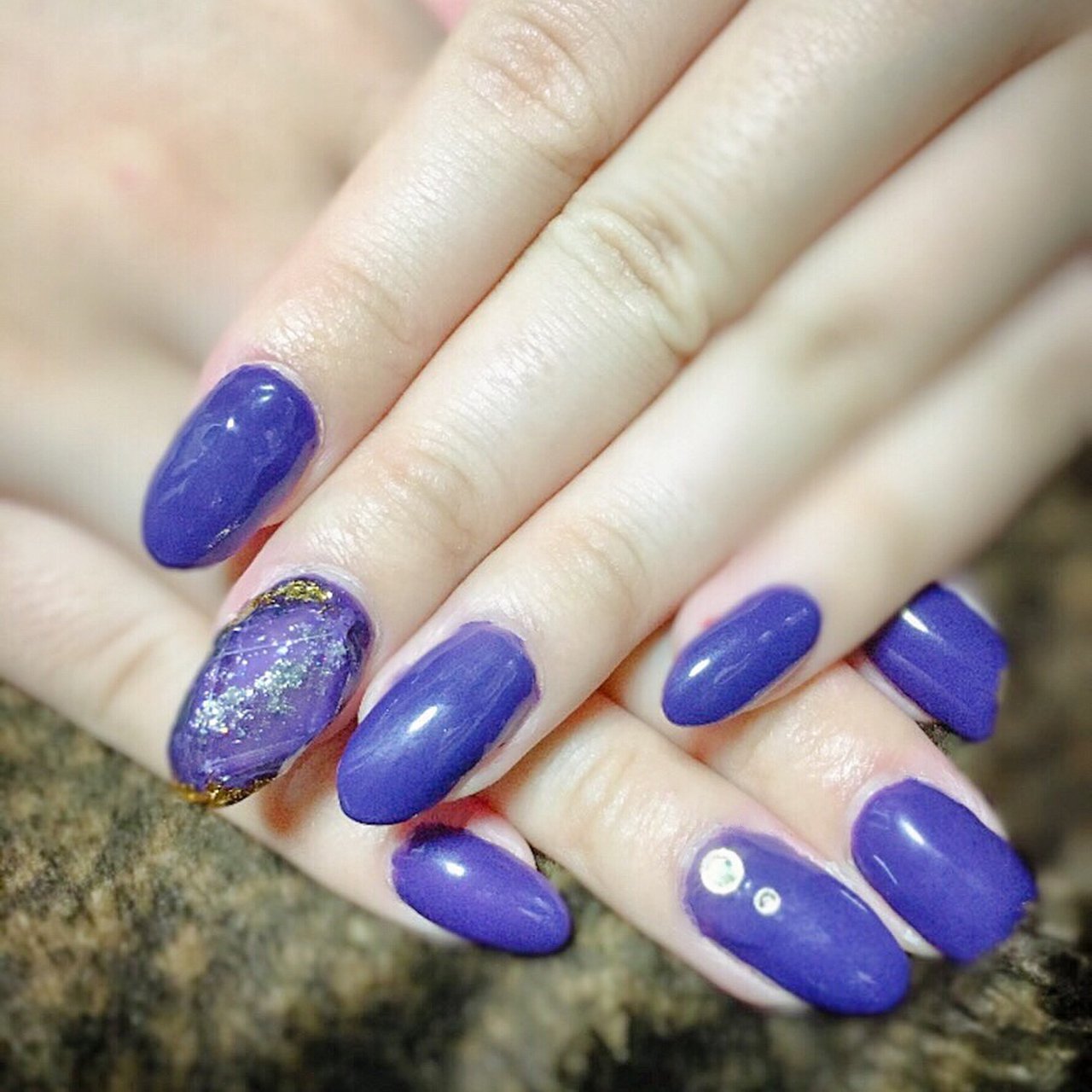 オールシーズン ハンド シンプル ラメ ワンカラー こみのネイルデザイン No ネイルブック