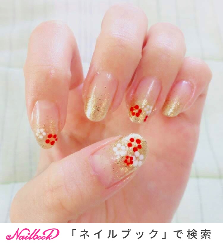 春 冬 お正月 成人式 ハンド Omochi No Nailのネイルデザイン No ネイルブック