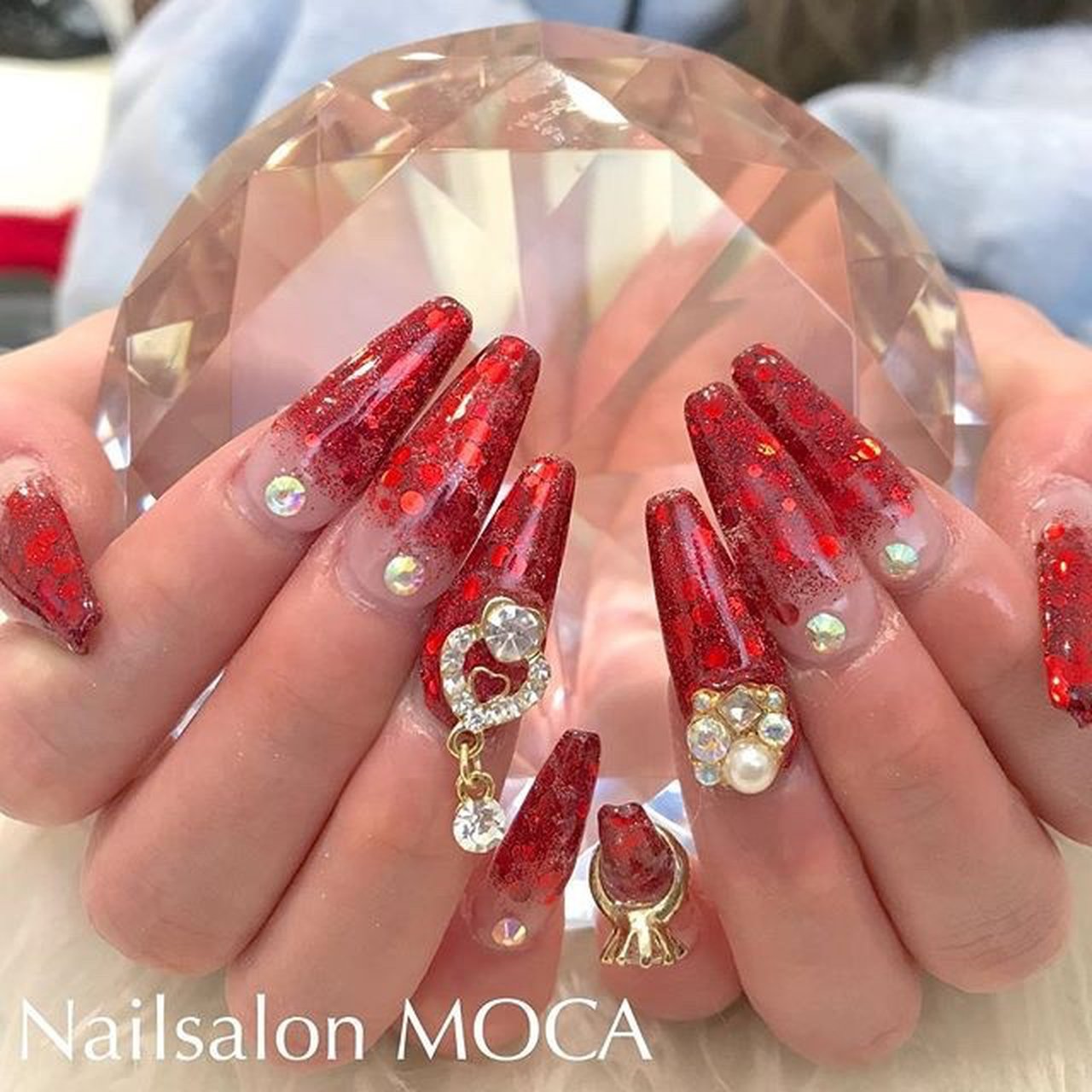 オールシーズン バレンタイン パーティー デート ハンド Nail Salon Mocaのネイルデザイン No ネイルブック