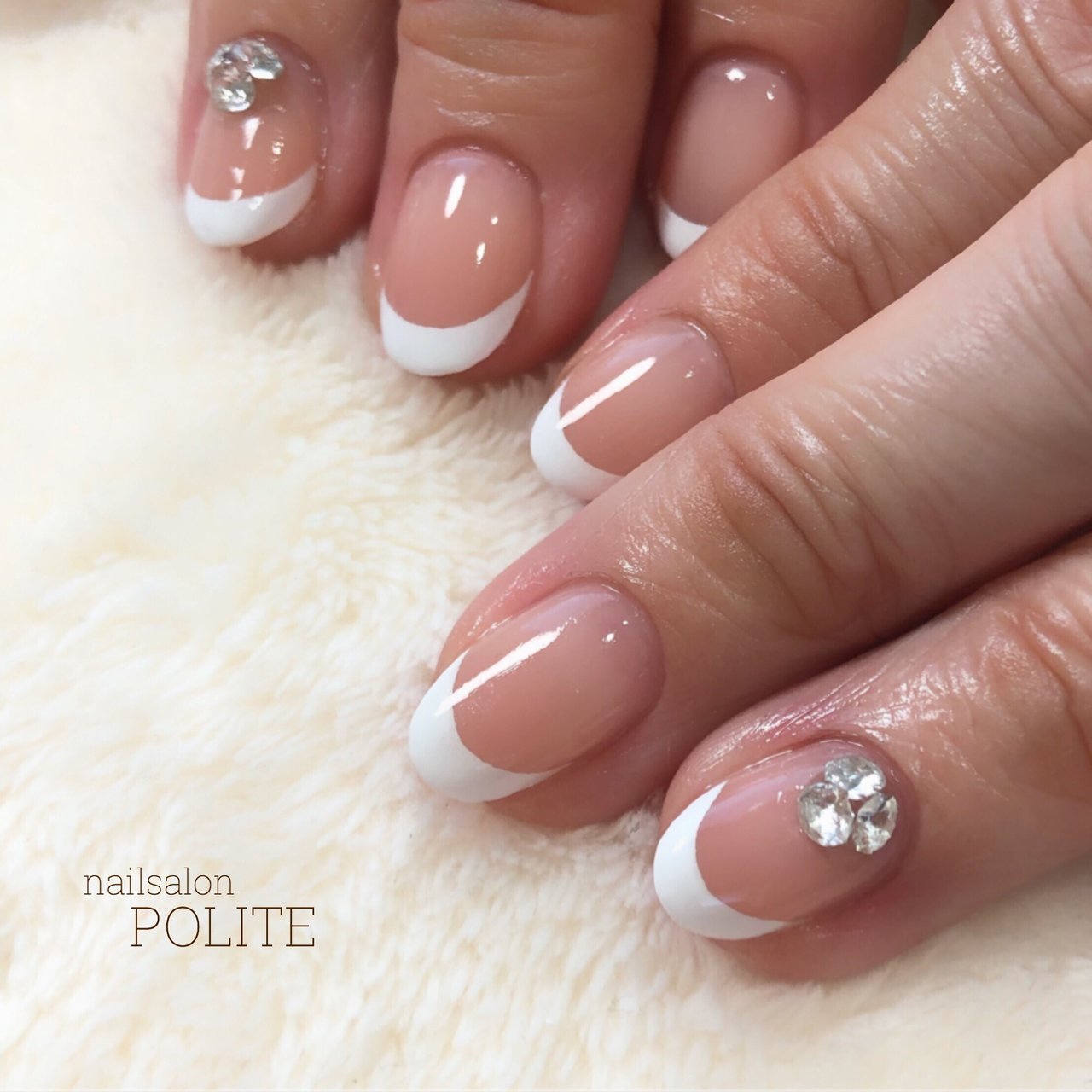 オールシーズン お正月 入学式 ハンド フレンチ Nailsalon Politeのネイルデザイン No ネイルブック
