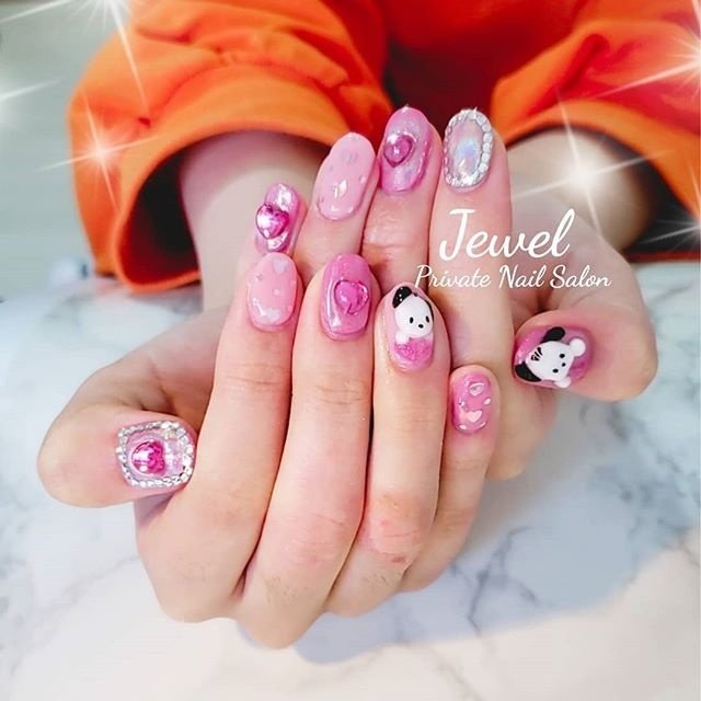 ハート キャラクター 3d ユニコーン ピンク Nailst Rのネイルデザイン No ネイルブック