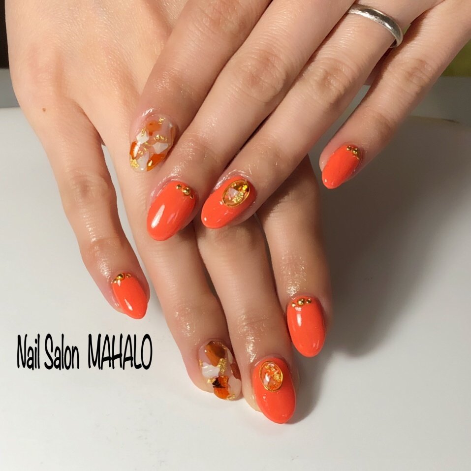 夏 オールシーズン 浴衣 パーティー ハンド Nail Salon Mahaloのネイルデザイン No 3922594 ネイルブック