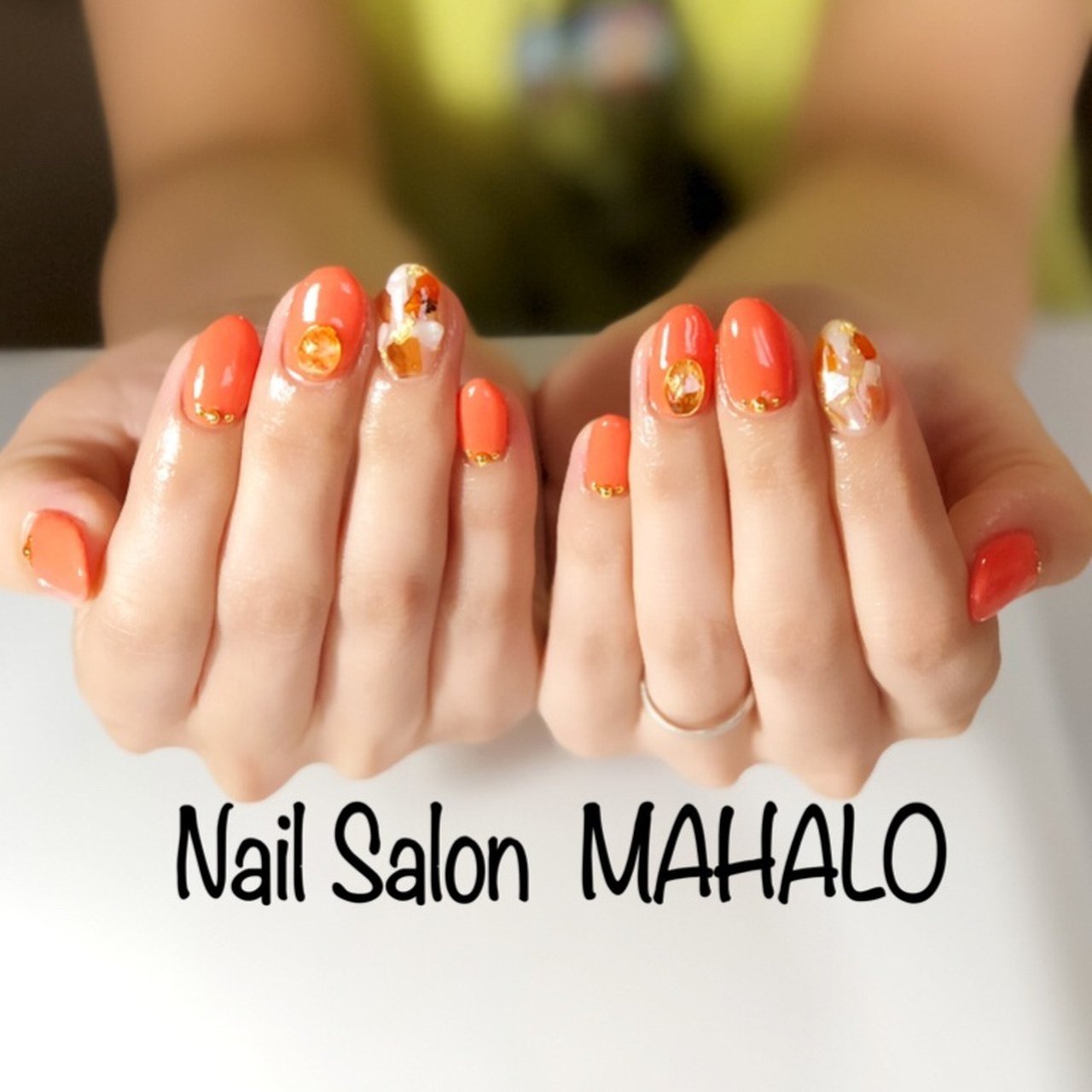 夏 オールシーズン 浴衣 パーティー ハンド Nail Salon Mahaloのネイルデザイン No ネイルブック