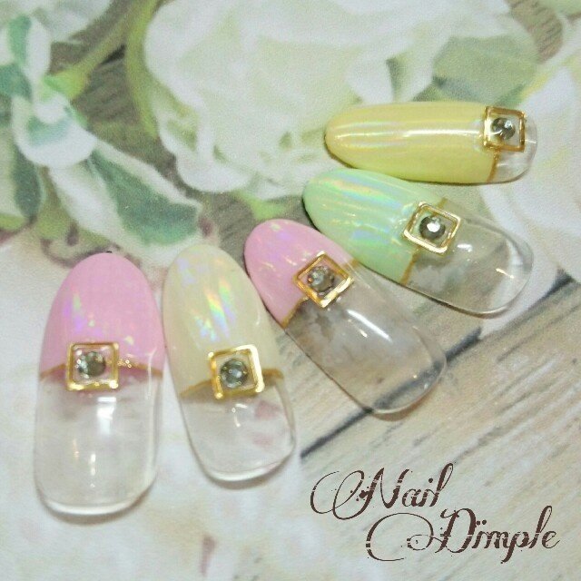 春 夏 デート ハンド フレンチ Nail Dimpleのネイルデザイン No ネイルブック