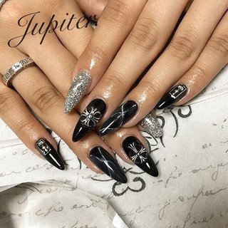 ブラック クロムハーツネイルパーツ 12個 ブラック クロムハーツネイルパーツ 12個