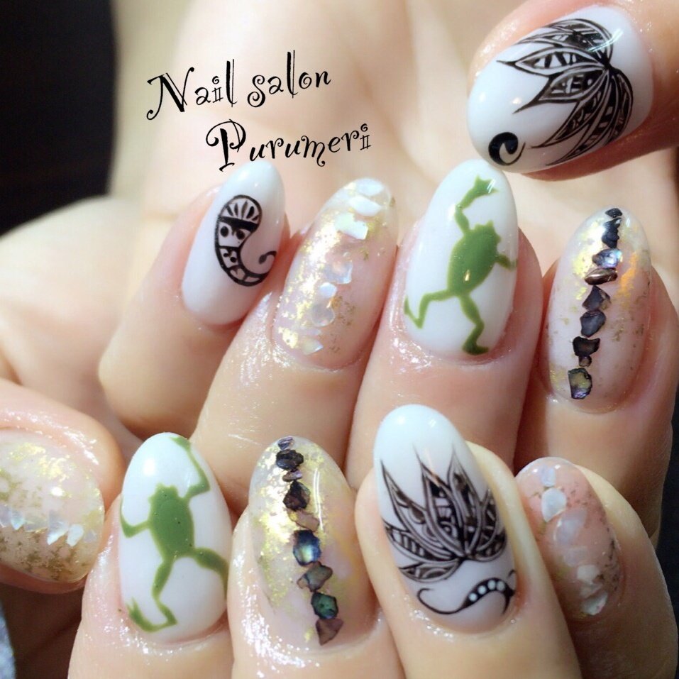 オールシーズン 梅雨 ハンド ワンカラー ミディアム Nail Purumeriのネイルデザイン No ネイルブック