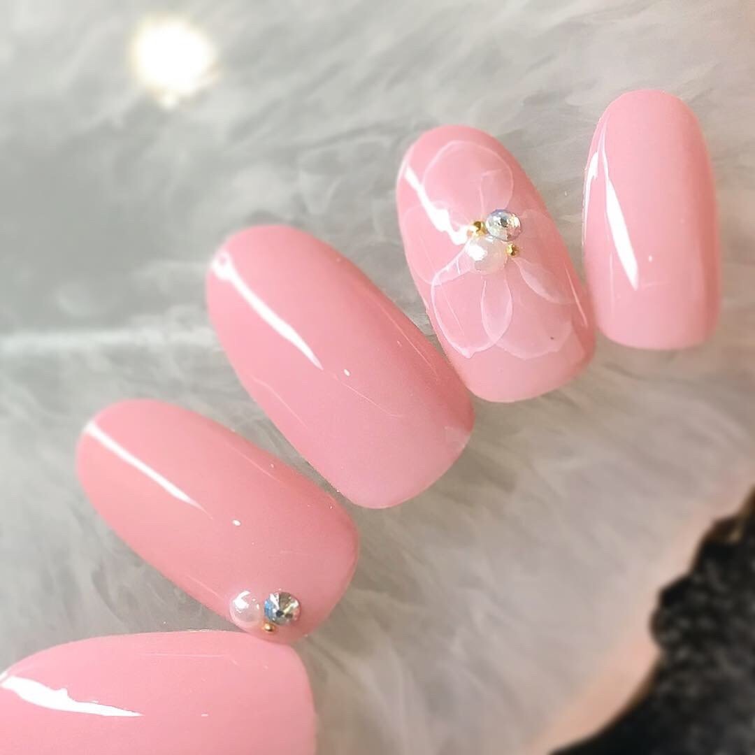 春 卒業式 入学式 ブライダル ハンド 溝の口 Nail Trees ネイルトゥリース のネイルデザイン No ネイルブック