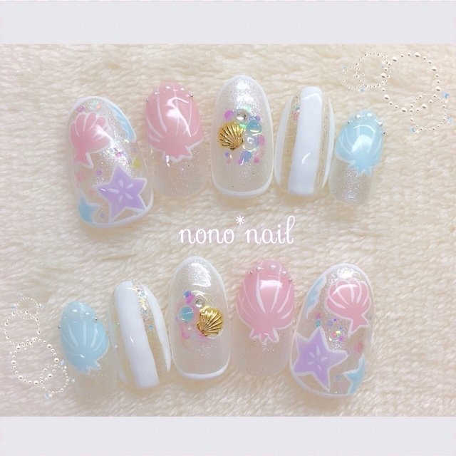 夏 海 リゾート デート ハンド Nono Nailのネイルデザイン No ネイルブック