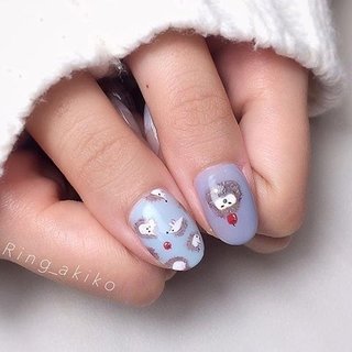 ハリネズミ柄のネイルデザイン ネイルブック