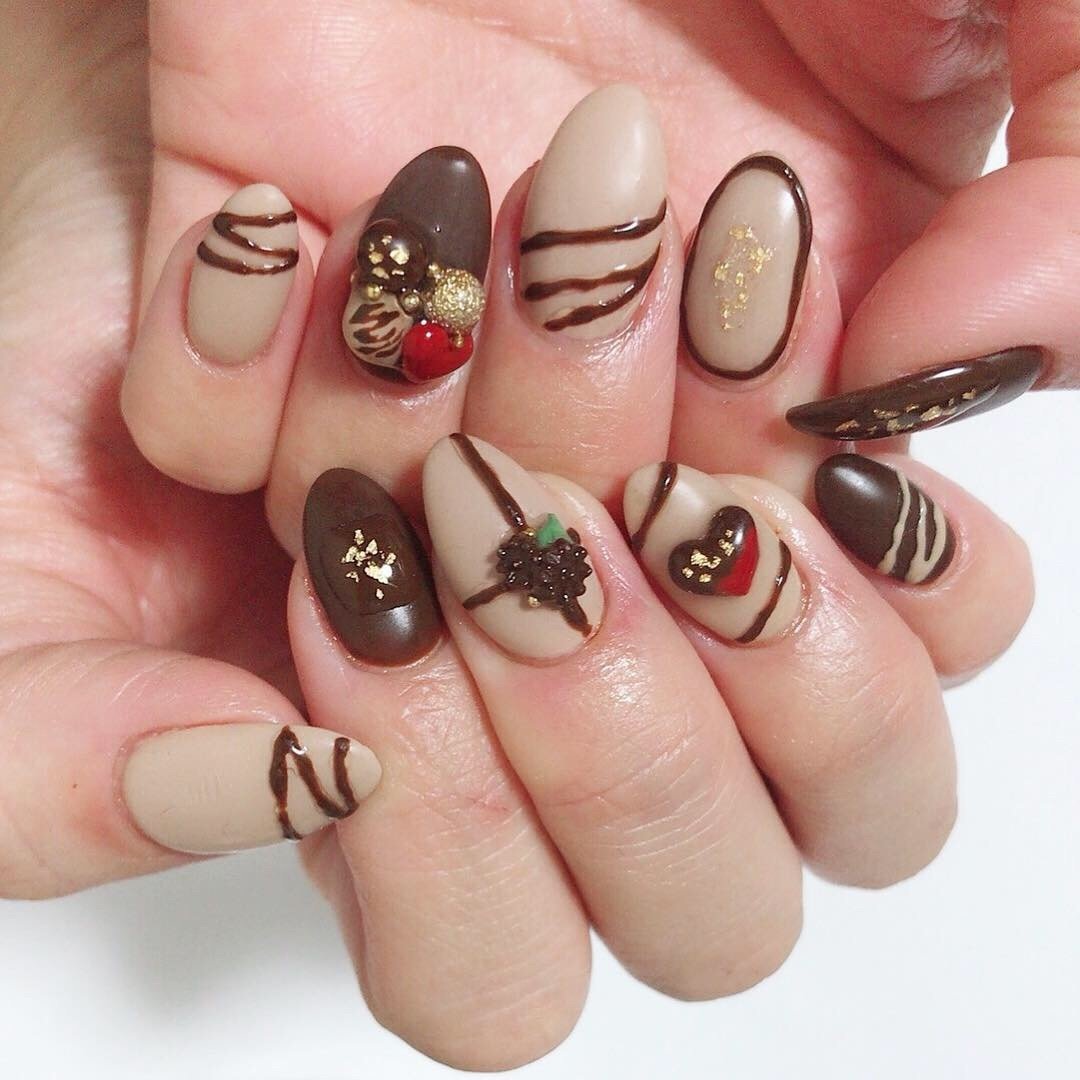 冬 バレンタイン ハンド ハート 3d Nailsalon Catloafのネイルデザイン No ネイルブック