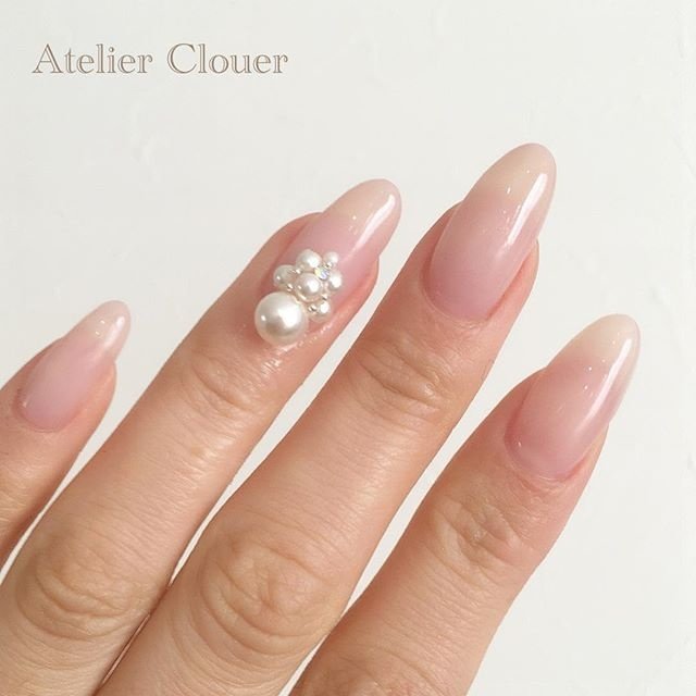 オールシーズン オフィス ブライダル ハンド ワンカラー アトリエ クルエ Atelierclouerのネイルデザイン No 3934342 ネイルブック