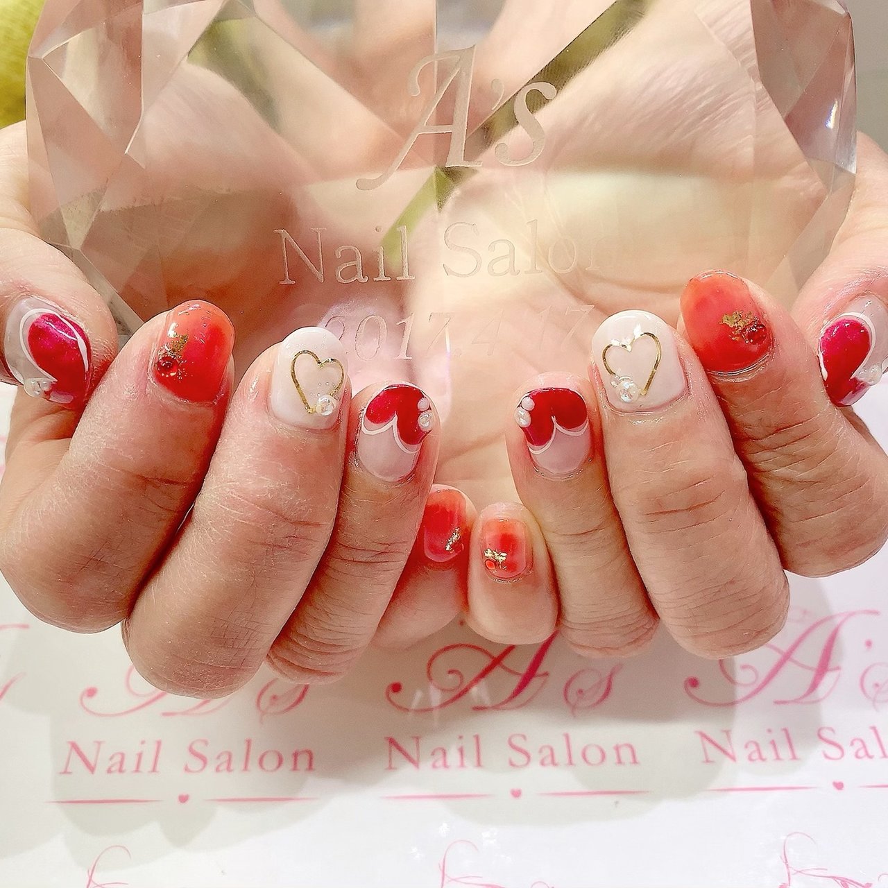 冬 バレンタイン デート 女子会 ハンド Nailasのネイルデザイン No ネイルブック