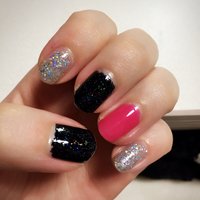 ブラック シルバー マニキュアのネイルデザイン ネイルブック