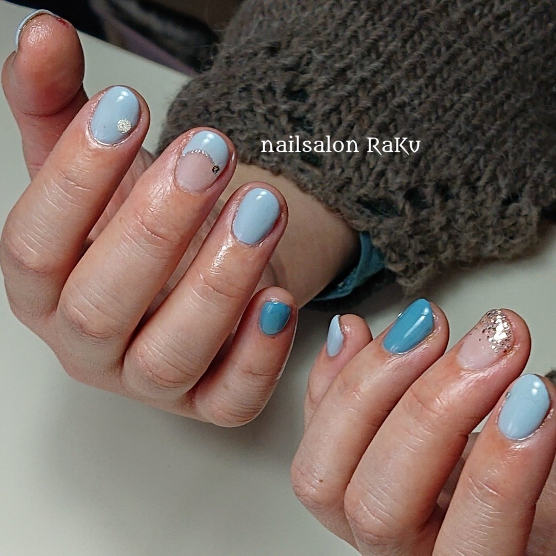 冬 ハンド シンプル フレンチ ショート Nailsalon Raku ネイルサロン ラク 西国分寺 のネイルデザイン No ネイルブック