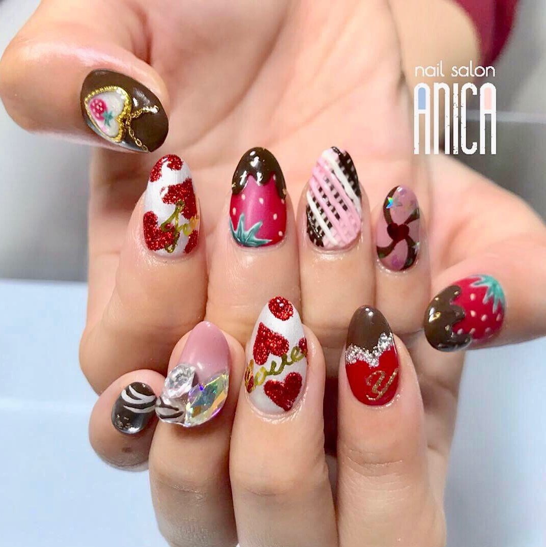 バレンタイン パーティー デート 女子会 ハンド Nailsalon Anicaのネイルデザイン No ネイルブック