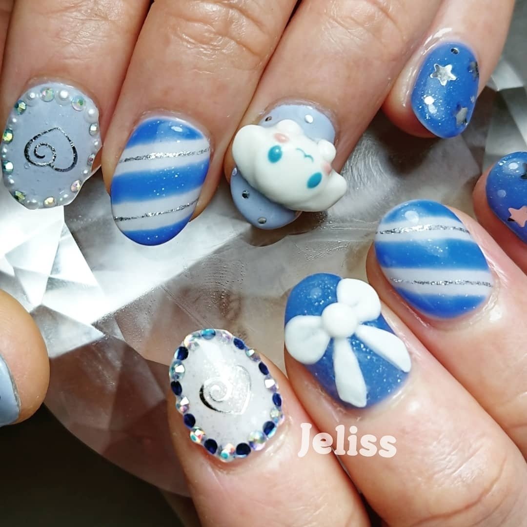 ハンド 痛ネイル キャラクター ジェル お客様 Nail Jelissのネイルデザイン No ネイルブック