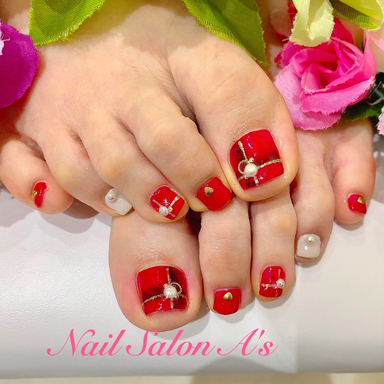 バレンタイン 旅行 デート 女子会 フット Nailasのネイルデザイン No ネイルブック