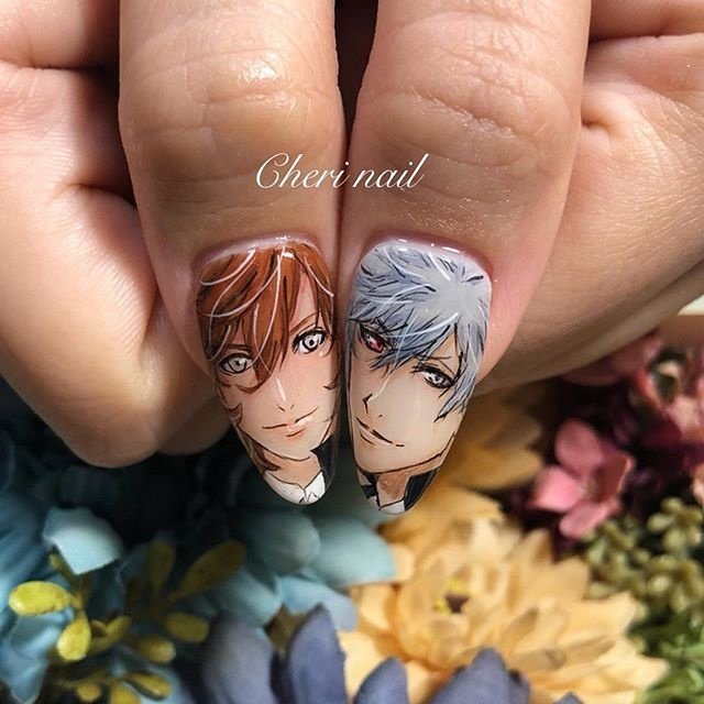 ハンド アンティーク イニシャル 痛ネイル キャラクター Cheri Nailのネイルデザイン No ネイルブック