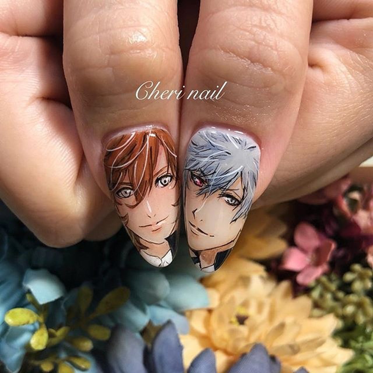 ハンド/アンティーク/イニシャル/痛ネイル/キャラクター - cheri_nail