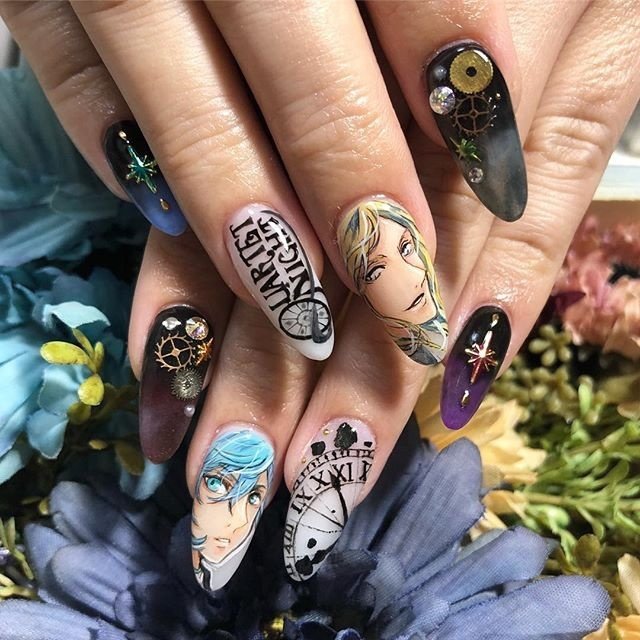 ハンド アンティーク イニシャル 痛ネイル キャラクター Cheri Nailのネイルデザイン No ネイルブック