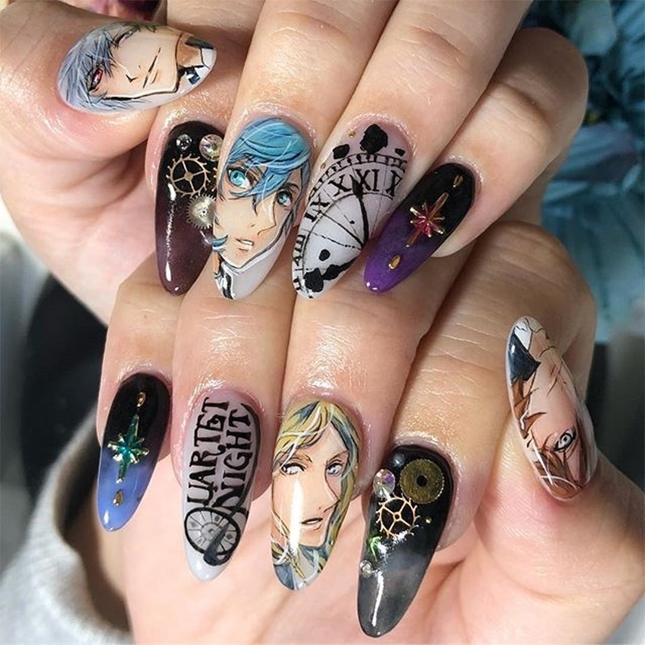 ハンド/アンティーク/イニシャル/痛ネイル/キャラクター - cheri_nail