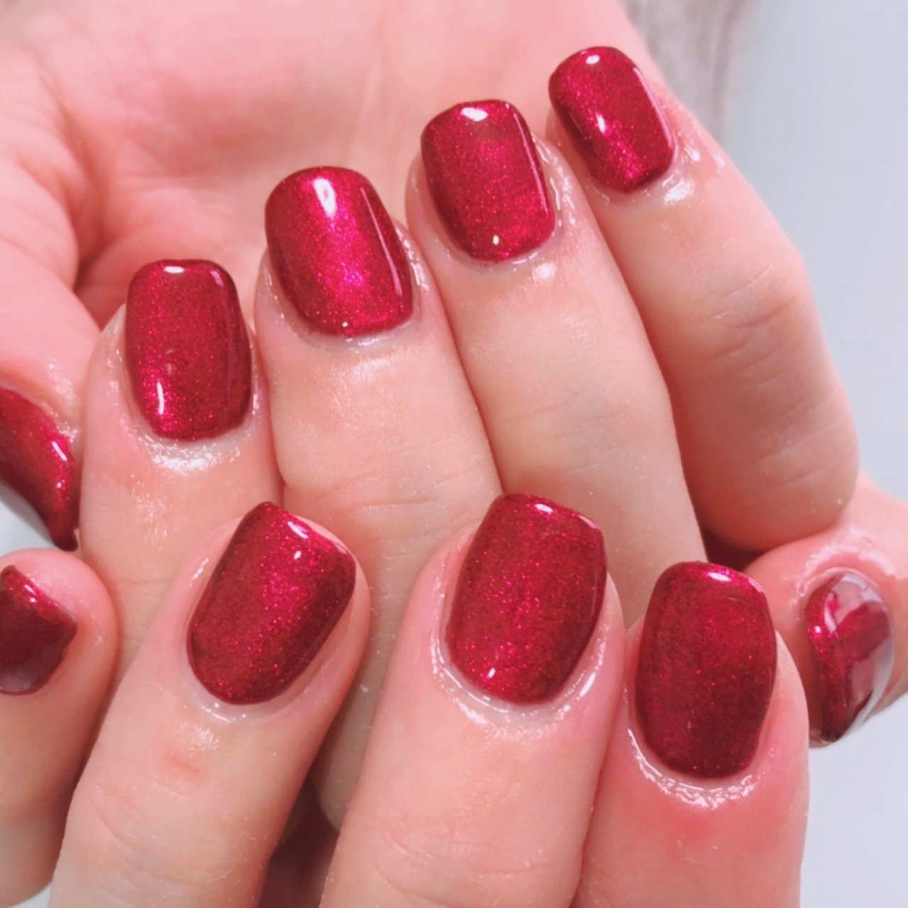 オールシーズン ハンド ワンカラー レッド ジェル Nail Cherir Hのネイルデザイン No ネイルブック