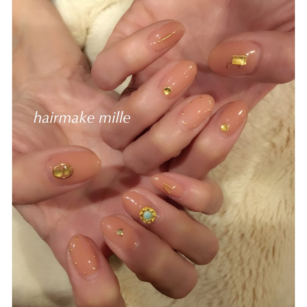 オールシーズン ハンド シンプル ワンカラー ショート Hairmake Milleのネイルデザイン No 3944421 ネイルブック