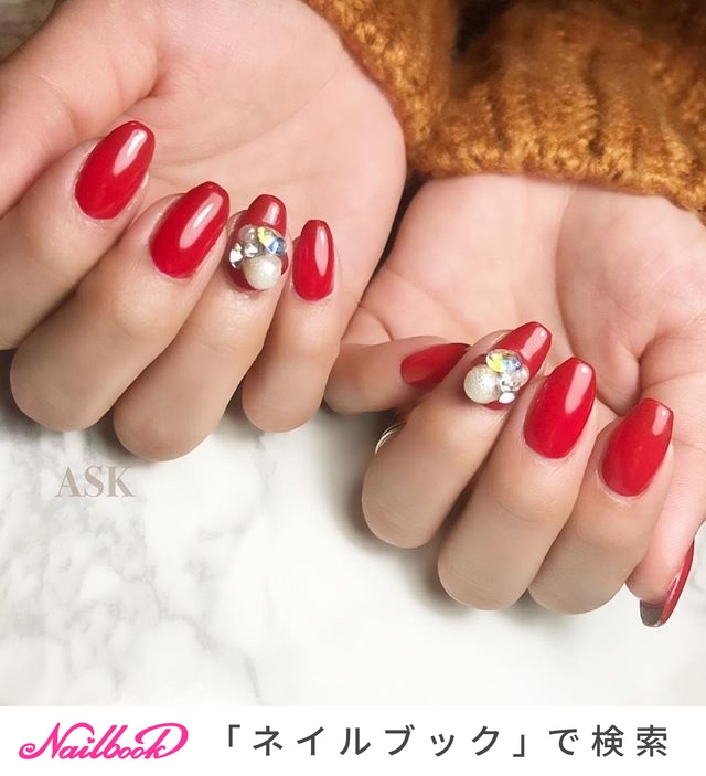冬/オールシーズン/バレンタイン/クリスマス/ハンド nail salon ASKのネイルデザイン[No.3948229]｜ネイルブック
