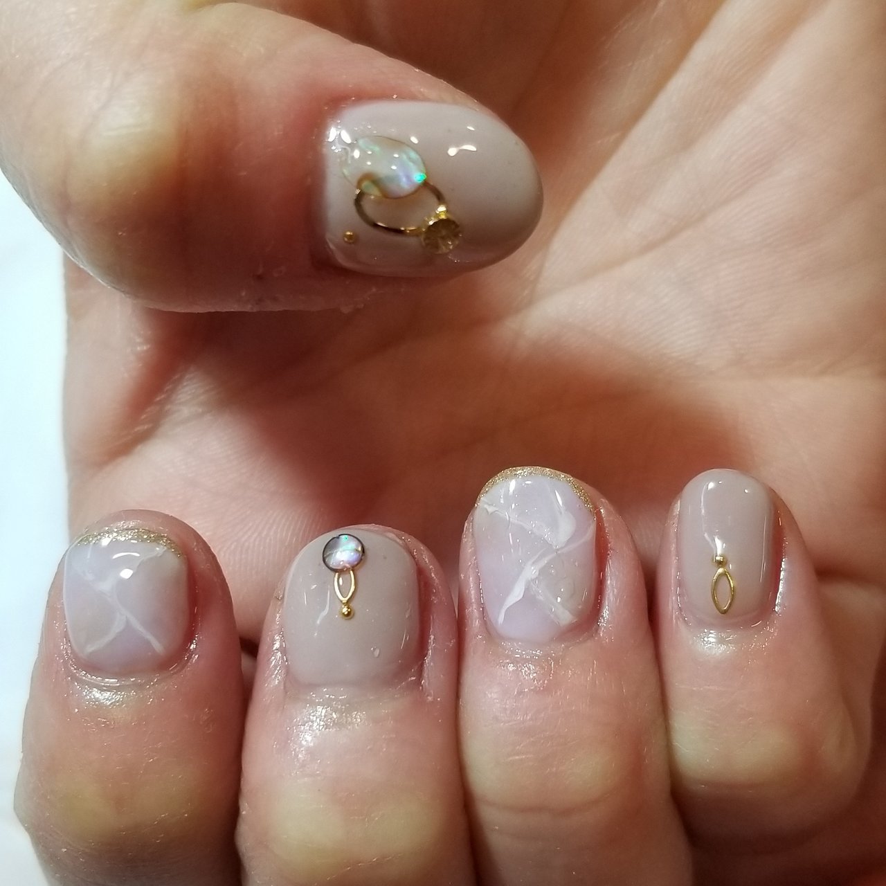 冬 デート 女子会 ハンド 大理石 Nana Nailのネイルデザイン No ネイルブック