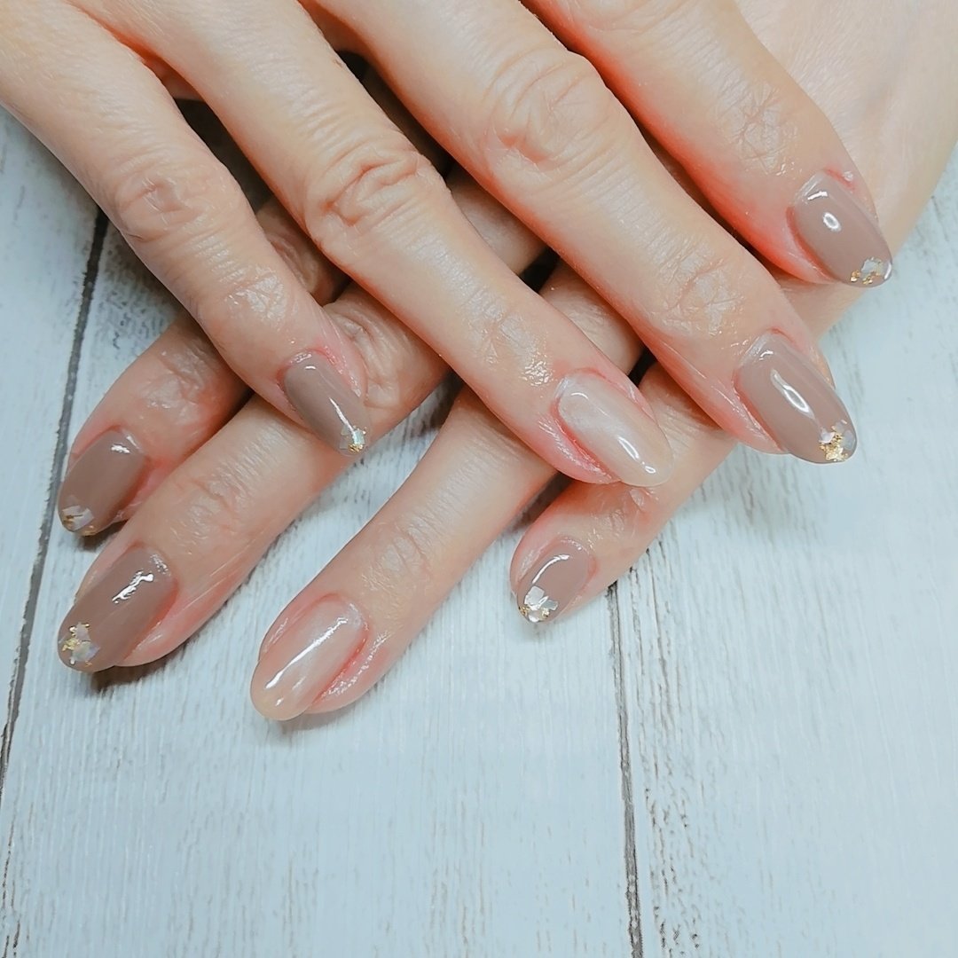 秋 冬 オールシーズン ベージュ グレージュ Simple Nail 鈴のネイルデザイン No ネイルブック