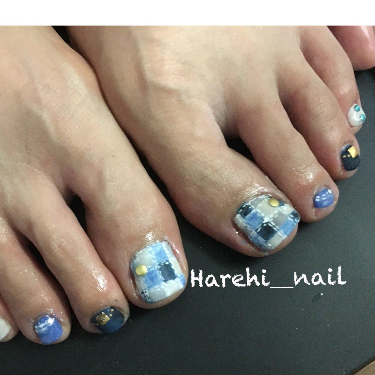 春 夏 オールシーズン フット デニム Harehi Nailのネイルデザイン No ネイルブック