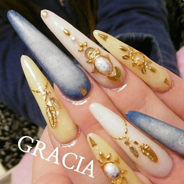 春 夏 デート ハンド エスニック Gracia Mのネイルデザイン No ネイルブック