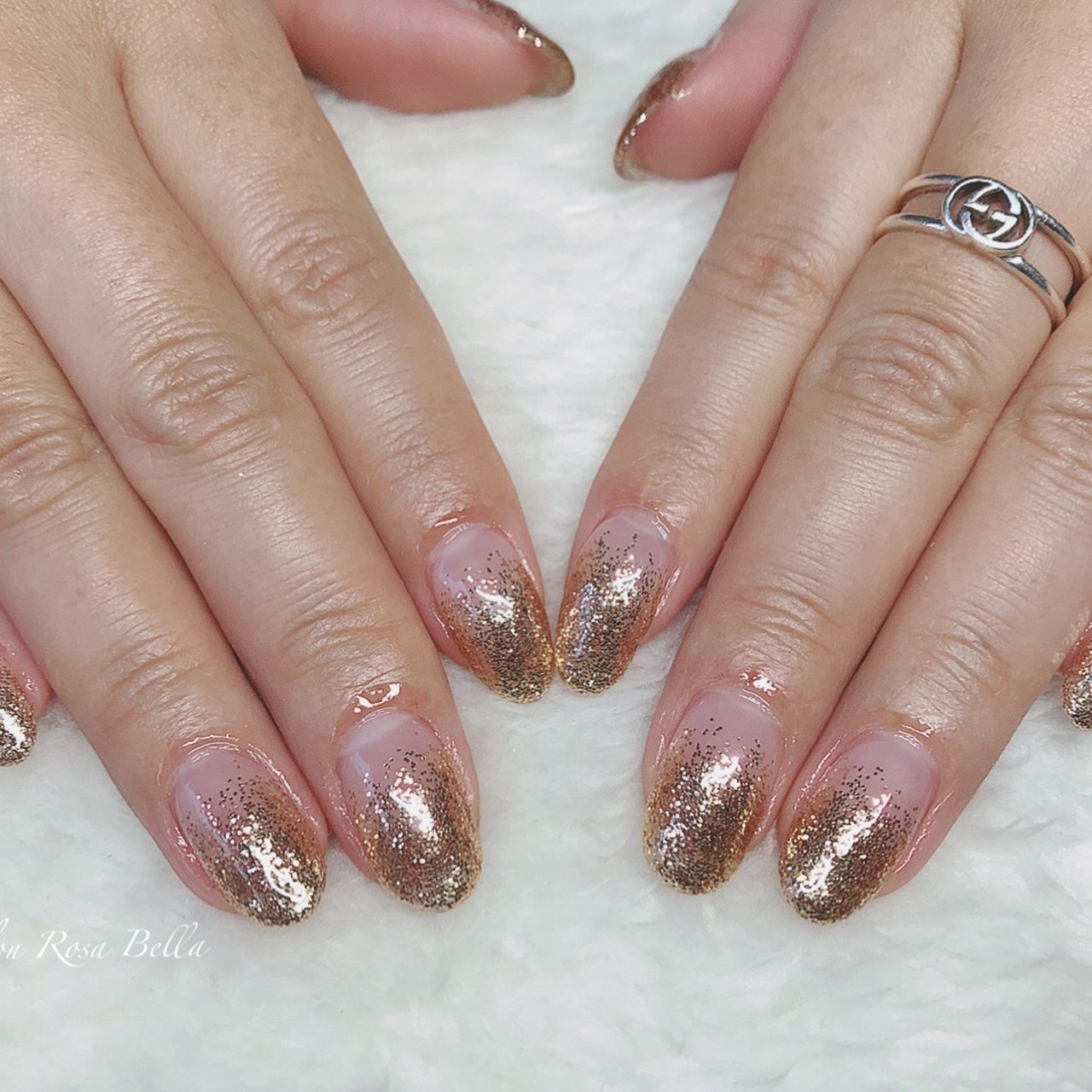 ハンド グラデーション ラメ ブラウン ゴールド Chiharuのネイルデザイン No ネイルブック