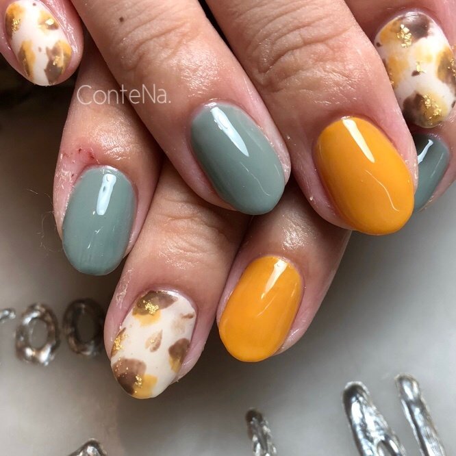 秋 オールシーズン ハンド ワンカラー アニマル柄 Nailroom Contena のネイルデザイン No ネイルブック