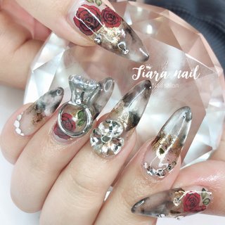 ブラック スカルプチュア かっこいいのネイルデザイン ネイルブック