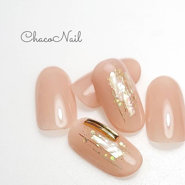 オールシーズン ハンド ワンカラー シェル ベージュ Chaco Nailのネイルデザイン No 3963304 ネイルブック